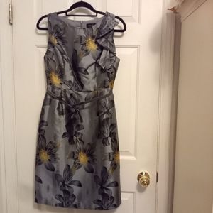 Gray Floral Patterned Dress